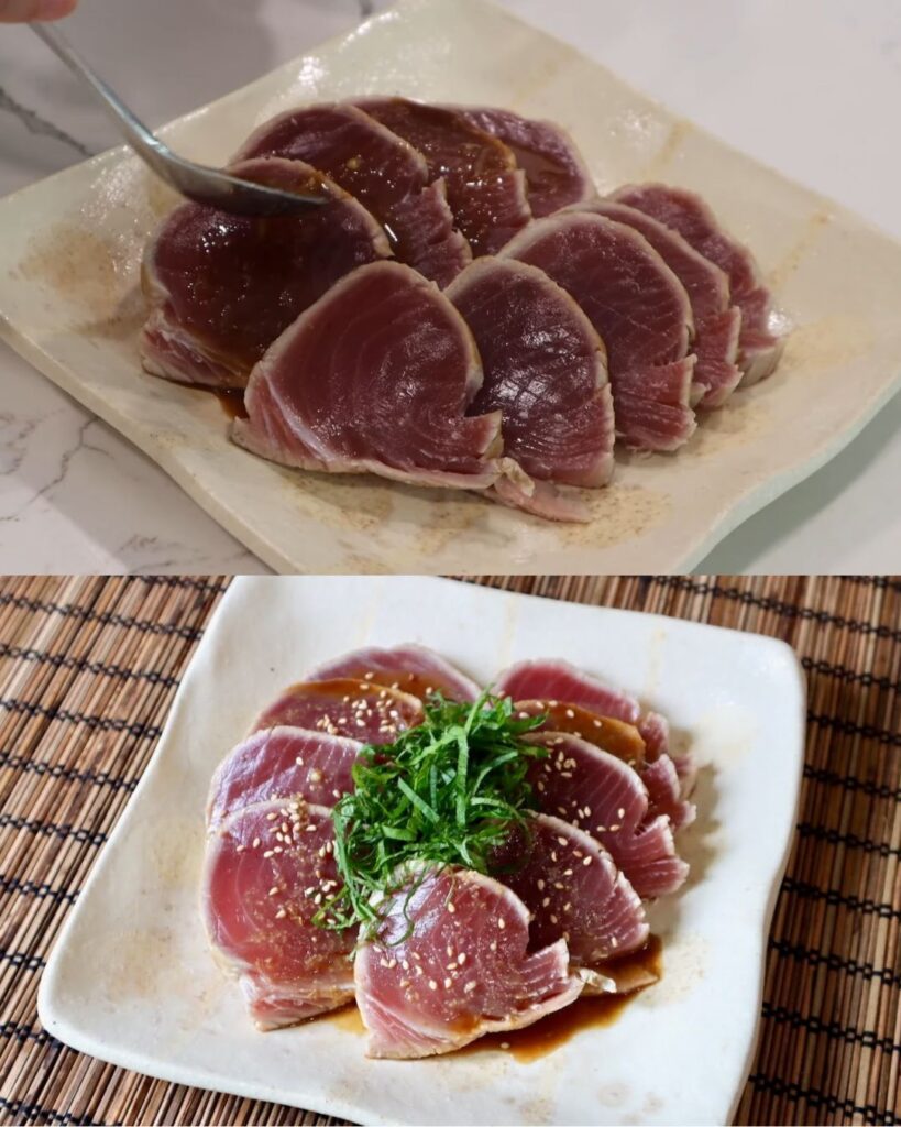 Seared Tuna Tataki with Wasabi Ponzu Sauce