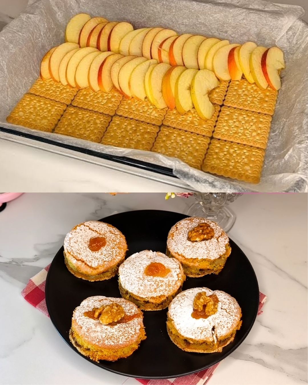 Apple Walnut Cake with Cinnamon and Caramel