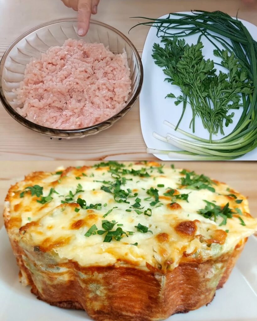 Armenian Lavash Casserole with Mozzarella and Ground Meat