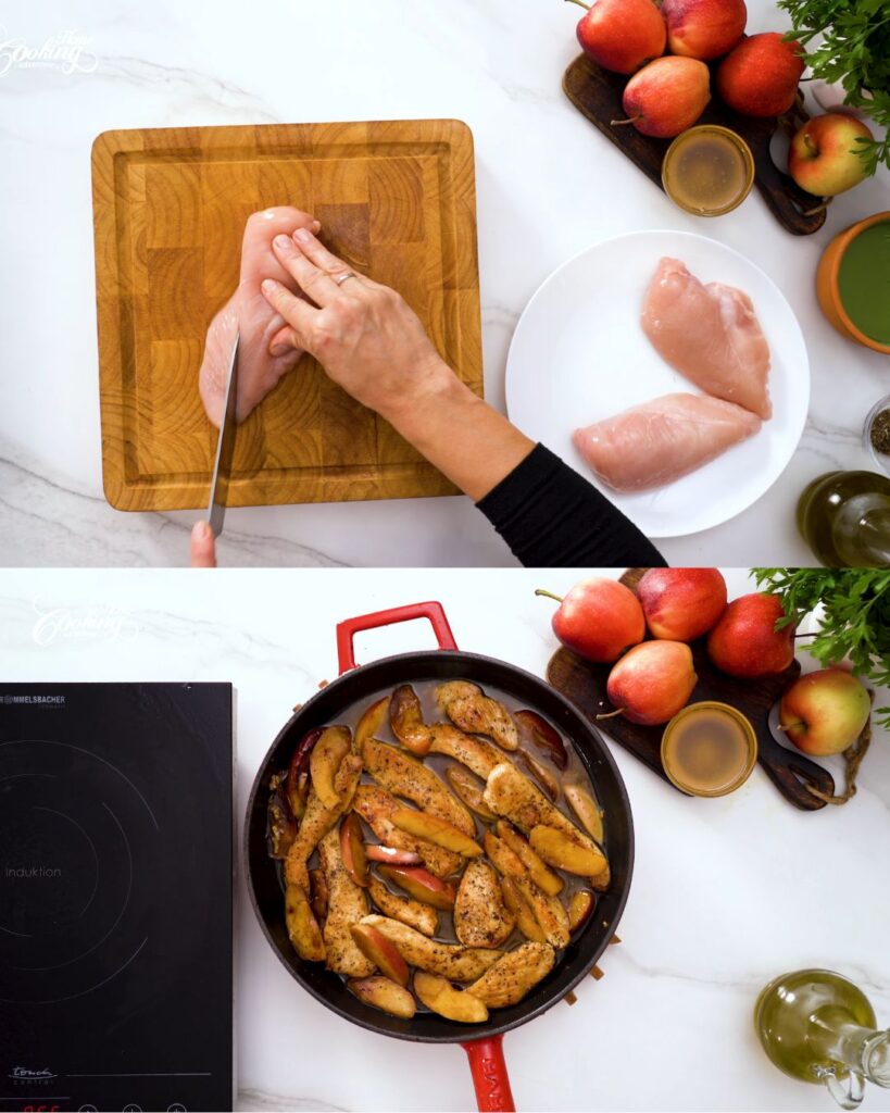 Chicken Apple Skillet with Savory Honey Sauce