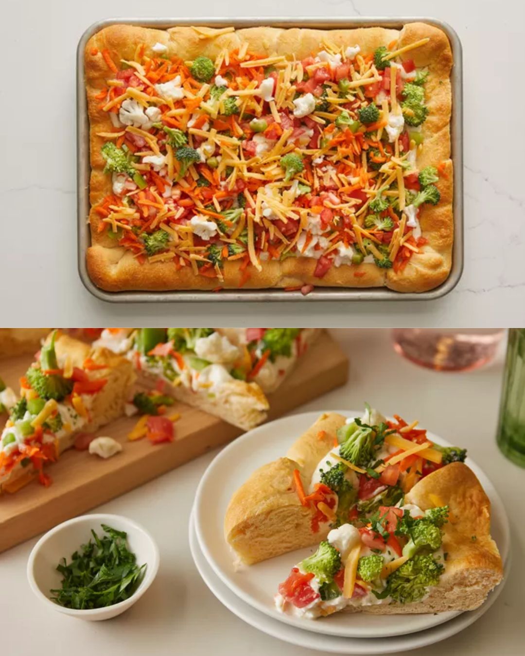 Crispy Veggie Ranch Crescent Roll Appetizer