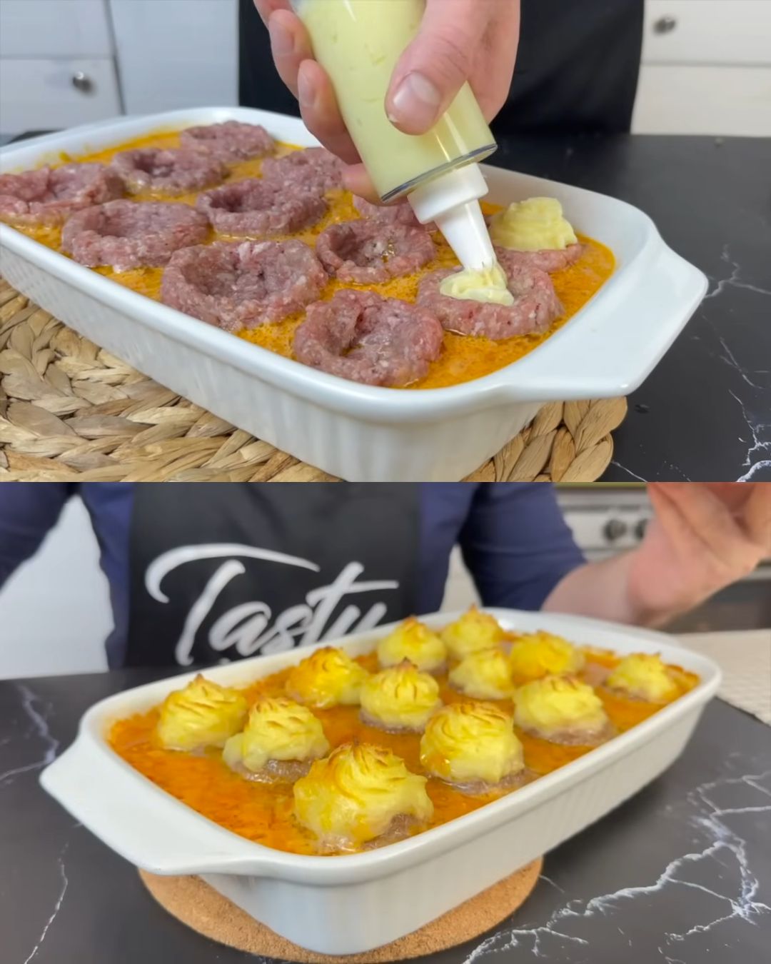 Homestyle Meat and Potato Casserole with Creamy Sauce