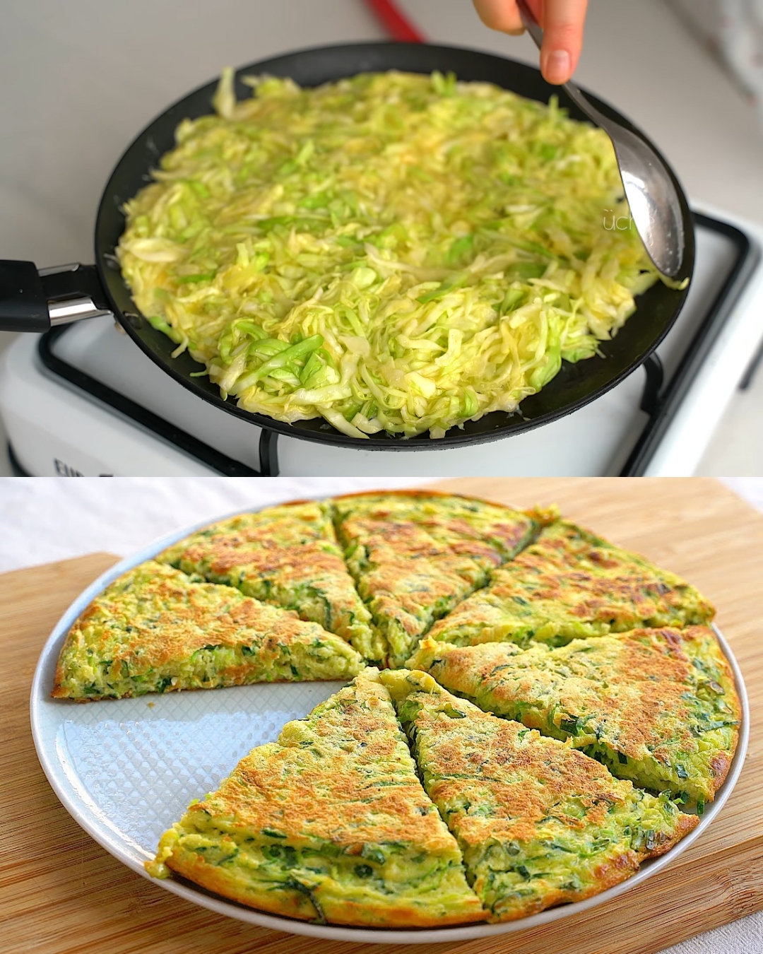 Cabbage and Potato Pancakes with Cheese