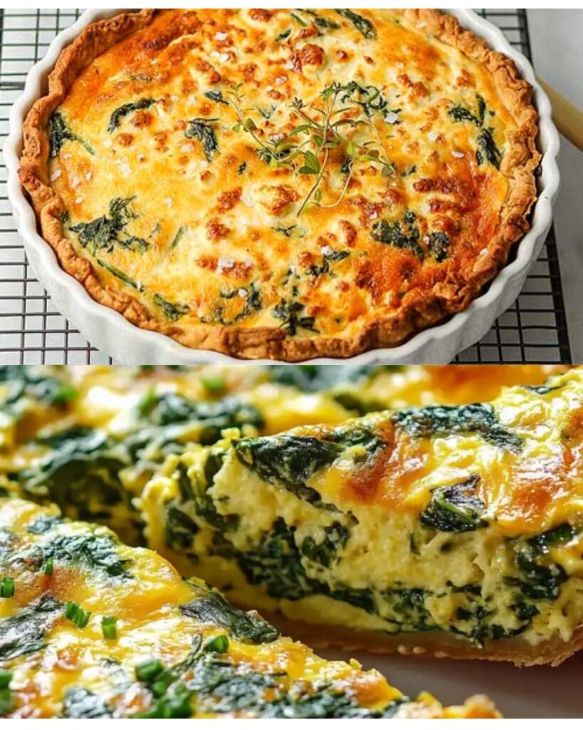 Crustless Spinach Quiche Recipe finished dish