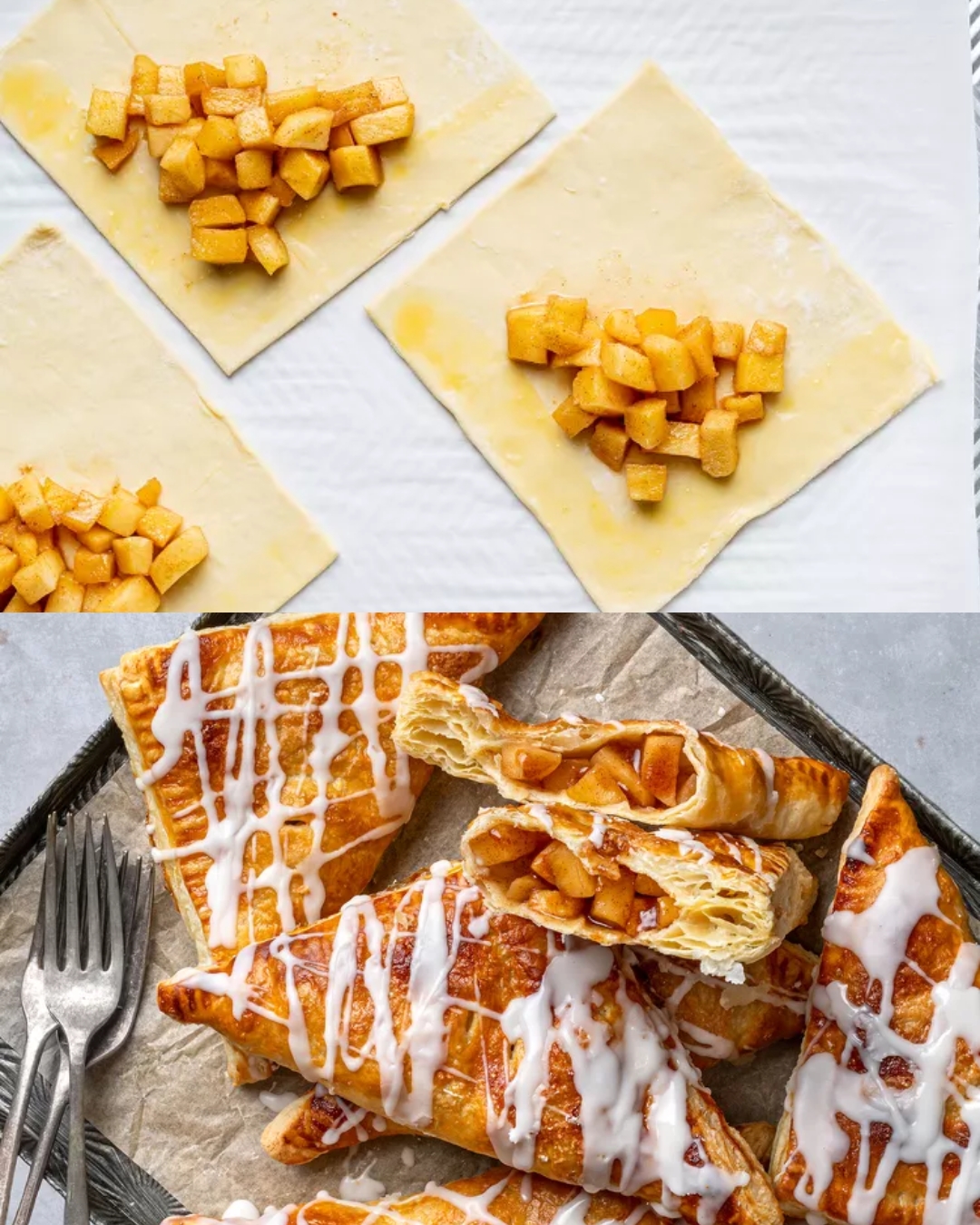 Apple Turnovers with Sweet Glaze