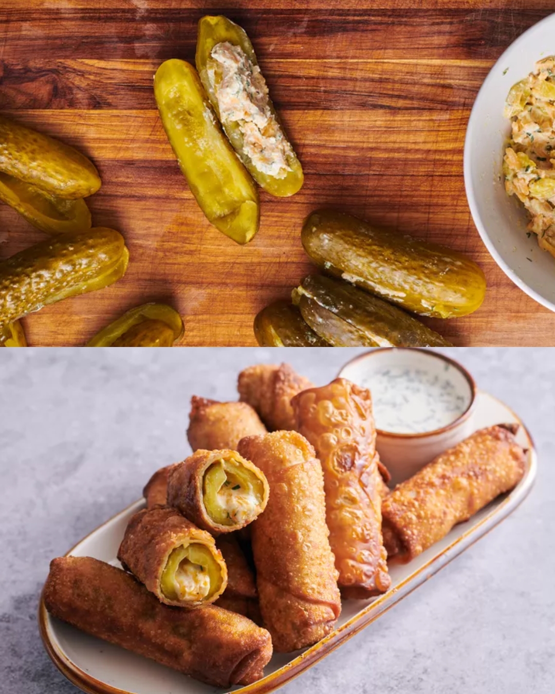 Stuffed Fried Pickles