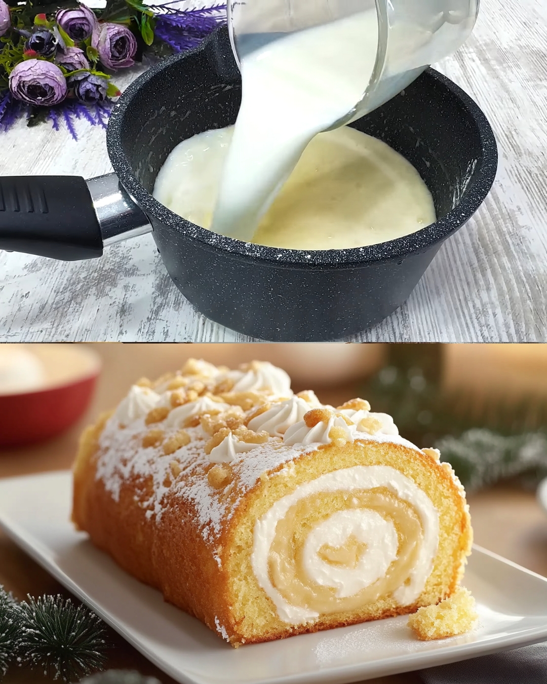 Custard-Filled Cake Roll