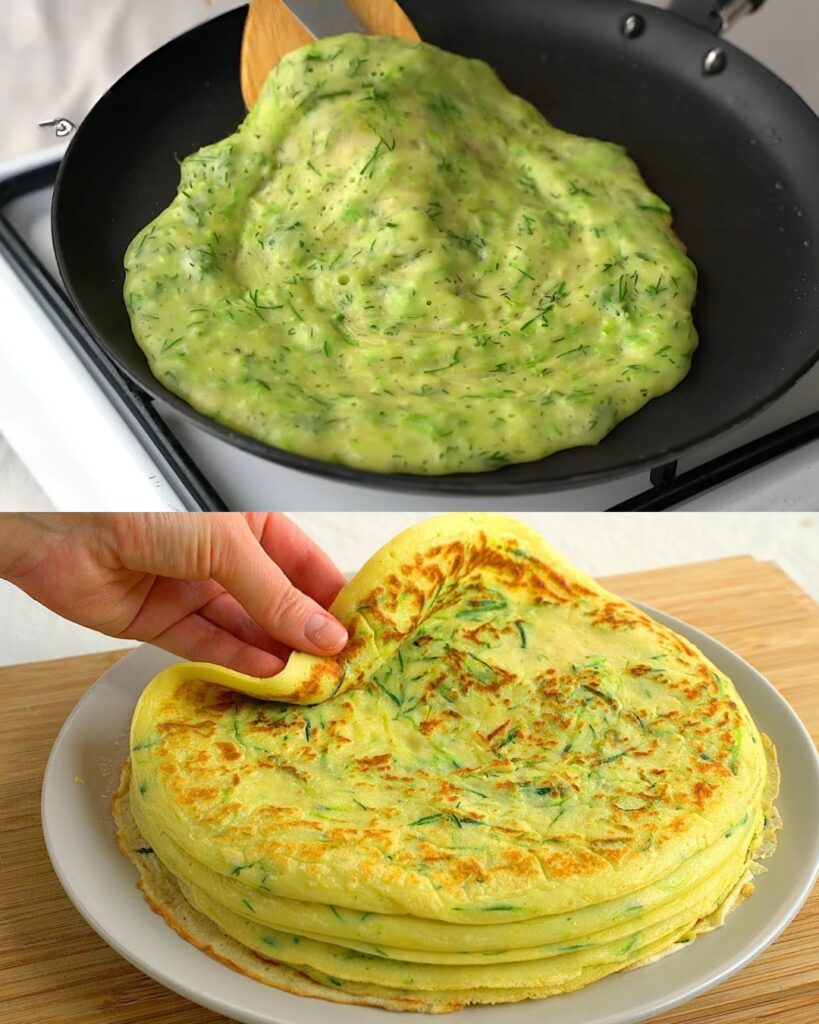 Zucchini and Cheese Pancakes finished dish