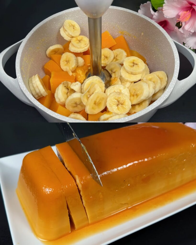 Pumpkin and Banana Jelly Dessert finished dish