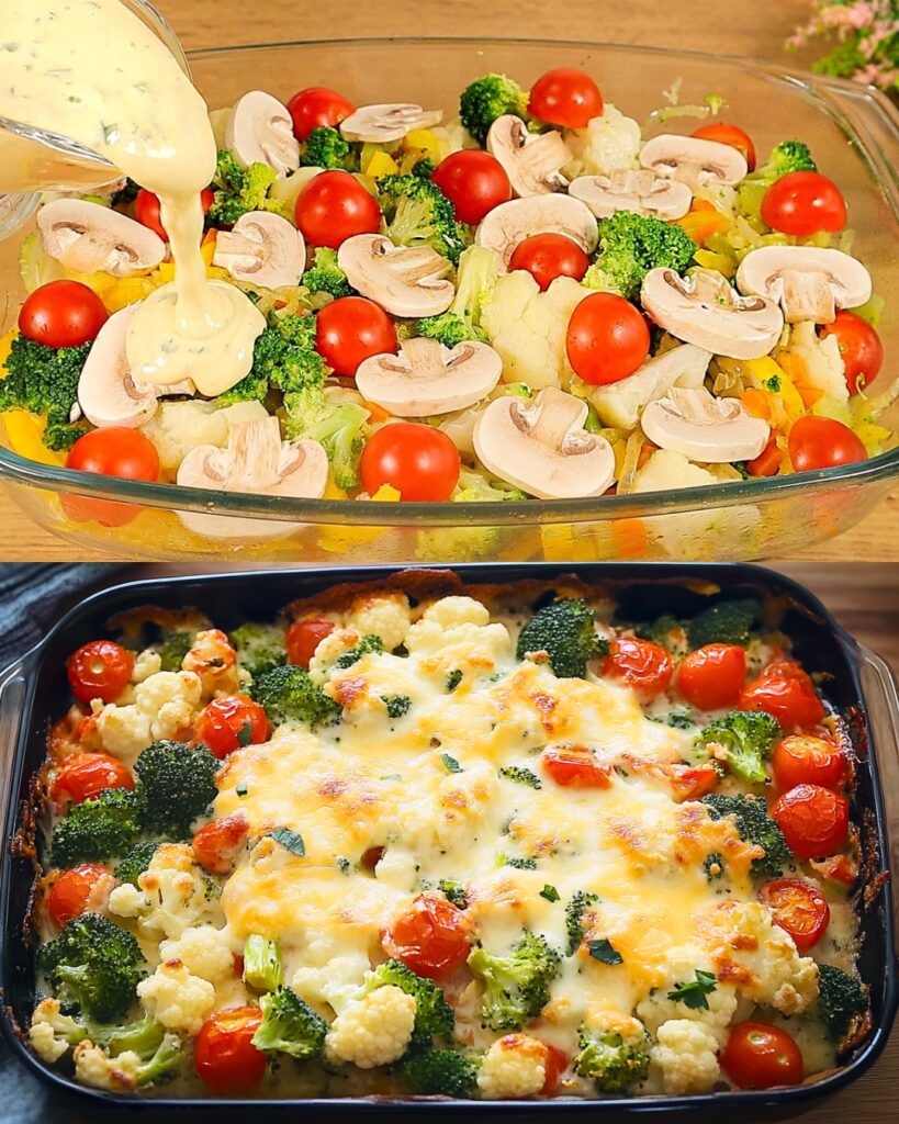 Creamy Vegetable Casserole finished dish