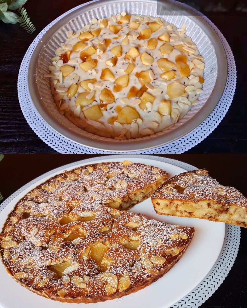 Apple and Chocolate Chip Yogurt Cake finished dish