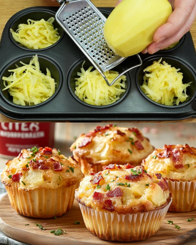 Potato, Bacon, and Cheese Muffins finished dish