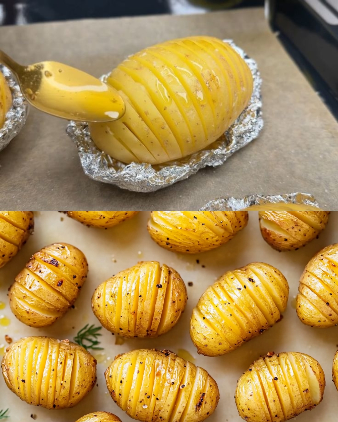 Garlic-Infused Hasselback Potatoes