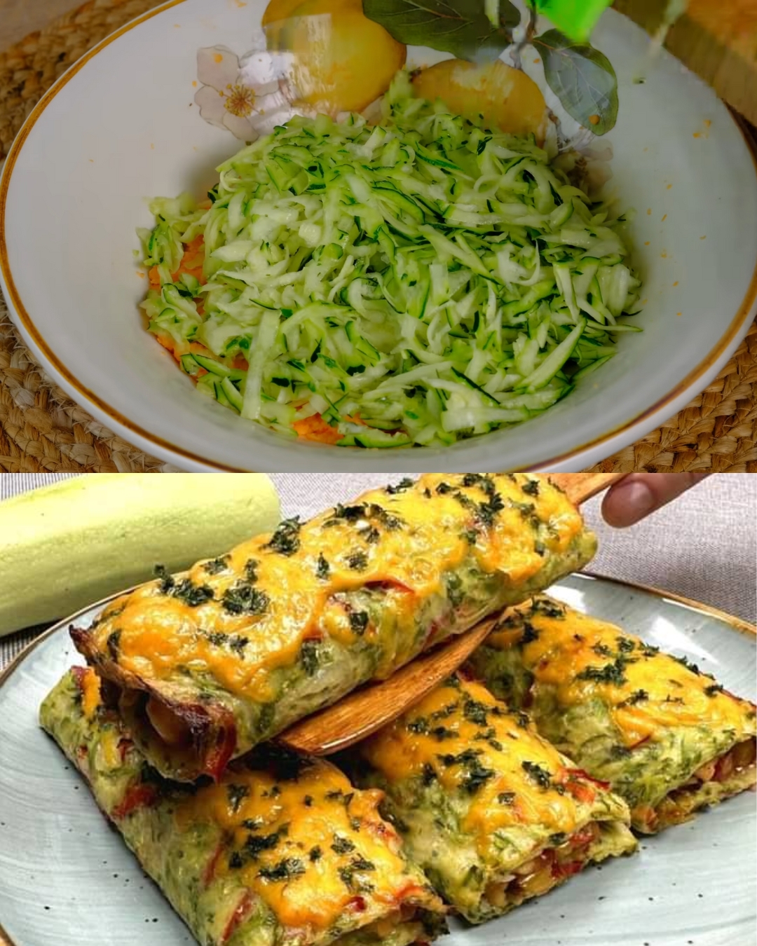 Cheesy Zucchini and Chicken Skillet