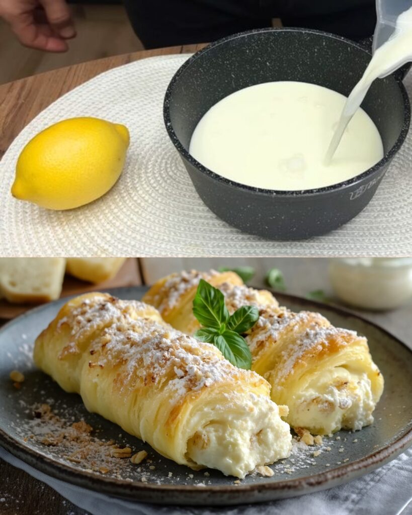 Italian Lemon Cream Stuffed Cannoncini Recipe