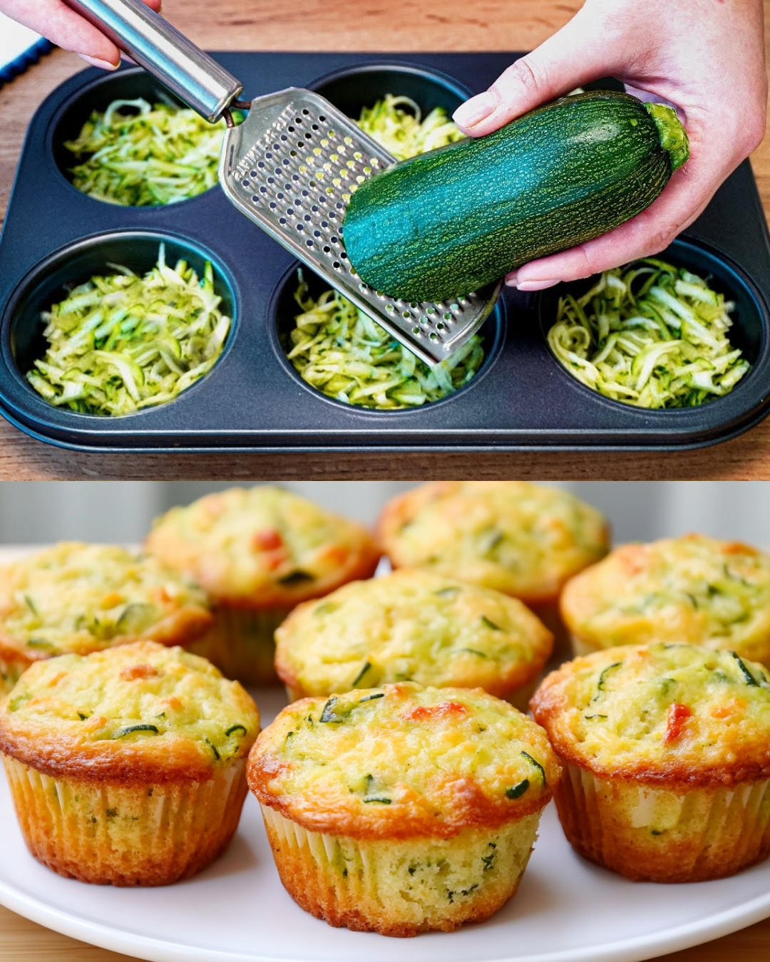 Zucchini and Potato Savory Muffins with Refreshing Cucumber Sauce