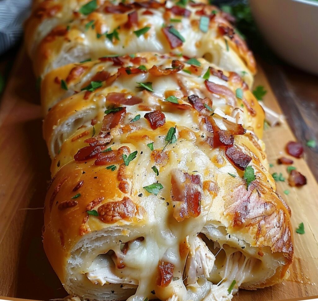 Chicken Bacon Ranch Pizza Roll