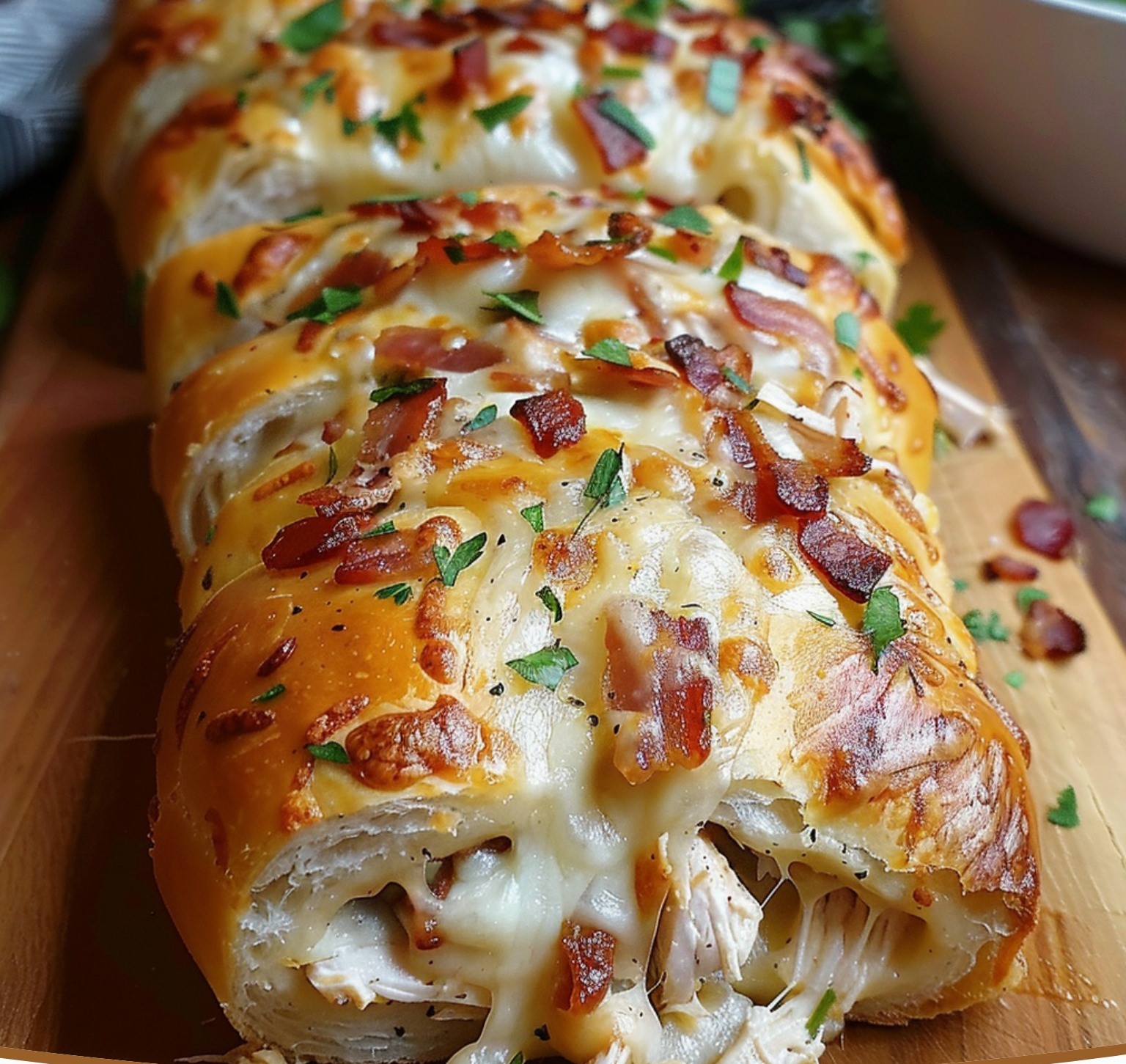 Chicken Bacon Ranch Pizza Roll