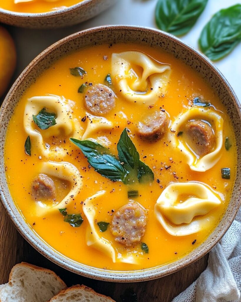 Butternut Squash Sausage Tortellini Soup