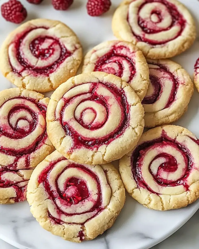 Raspberry Swirl Shortbread Cookies