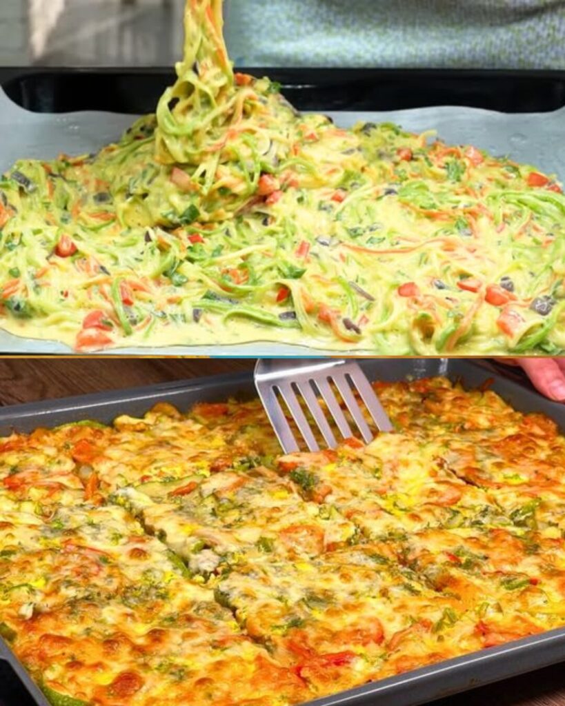Cheesy Vegetable Bake with Courgettes, Carrots, and Cheddar