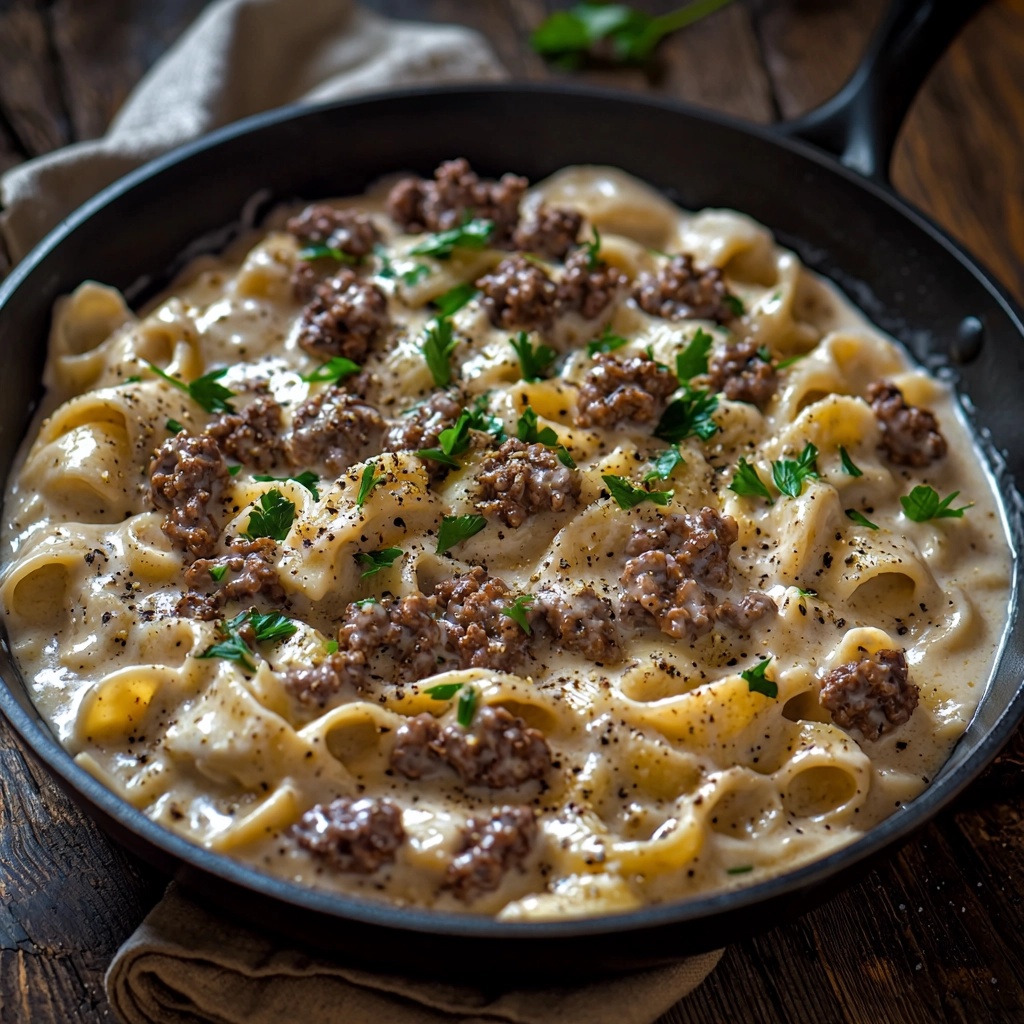 Creamy Beef Stroganoff with Egg Noodles: A Classic Comfort Food Recipe