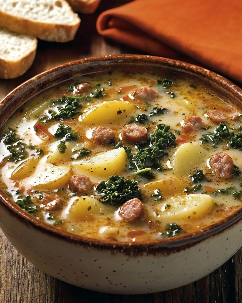 CREAMY SAUSAGE, POTATO, AND KALE SOUP: A COMFORTING ONE-POT MEAL