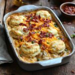CHEESY CHICKEN AND BISCUIT CASSEROLE: A COZY AND SATISFYING FAMILY MEAL CHEESY CHICKEN AND BISCUIT CASSEROLE: A COZY AND SATISFYING FAMILY MEAL