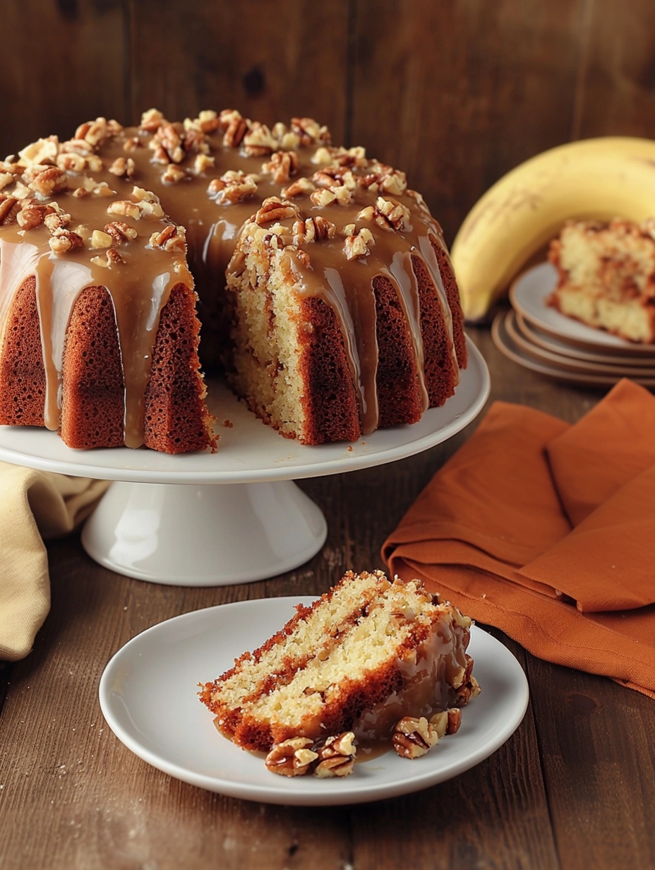 CARAMEL PECAN BANANA BUNDT CAKE: A SWEET AND MOIST DESSERT TO IMPRESS