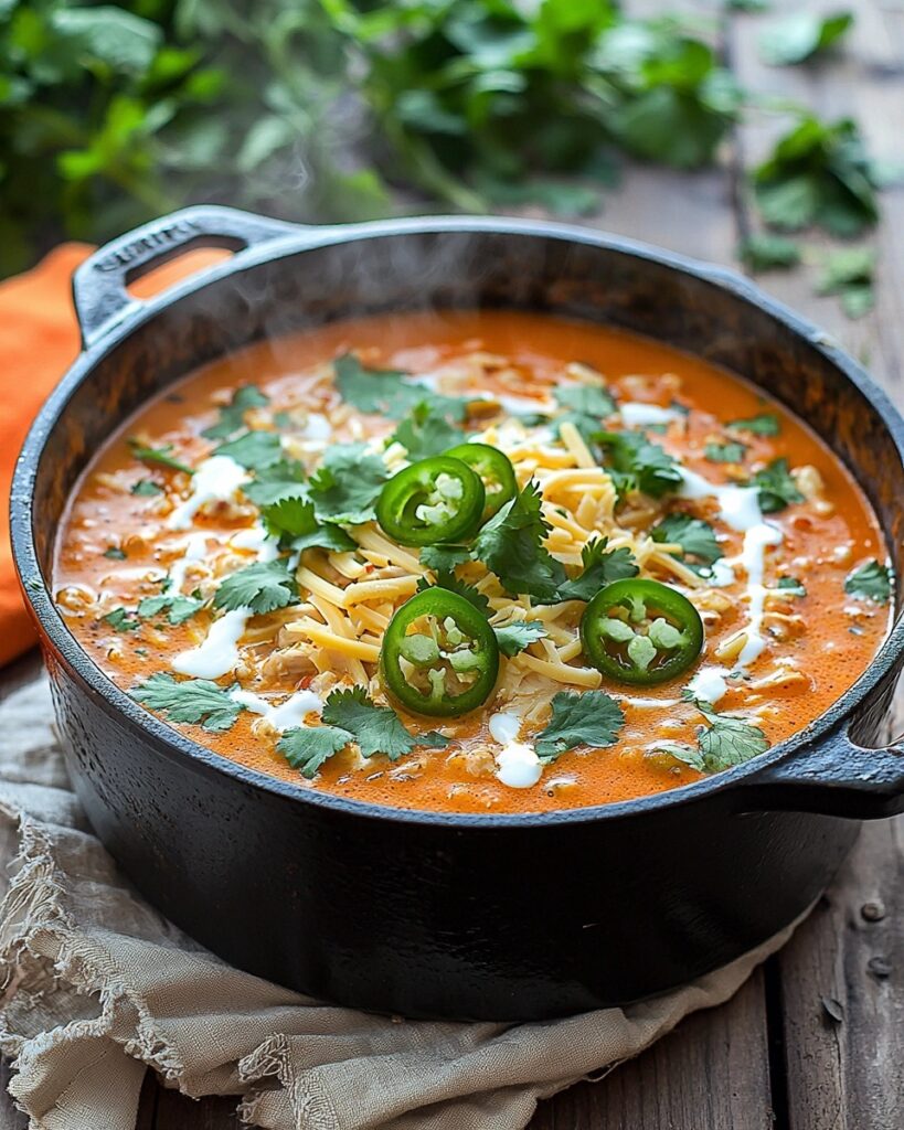 CHEESY CHICKEN ENCHILADA SOUP: A WARM AND CREAMY FAVORITE