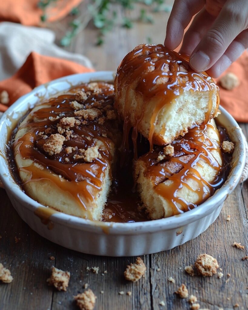 CARAMEL CRUMBLE CINNAMON ROLLS: A QUICK AND DECADENT DESSERT