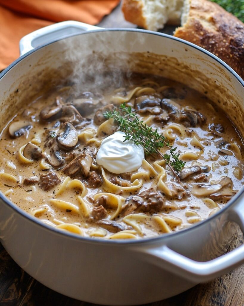 BEEF STROGANOFF SOUP: A HEARTY AND CREAMY ONE-POT MEAL