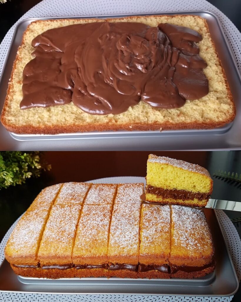 Orange Cake with Chocolate Topping