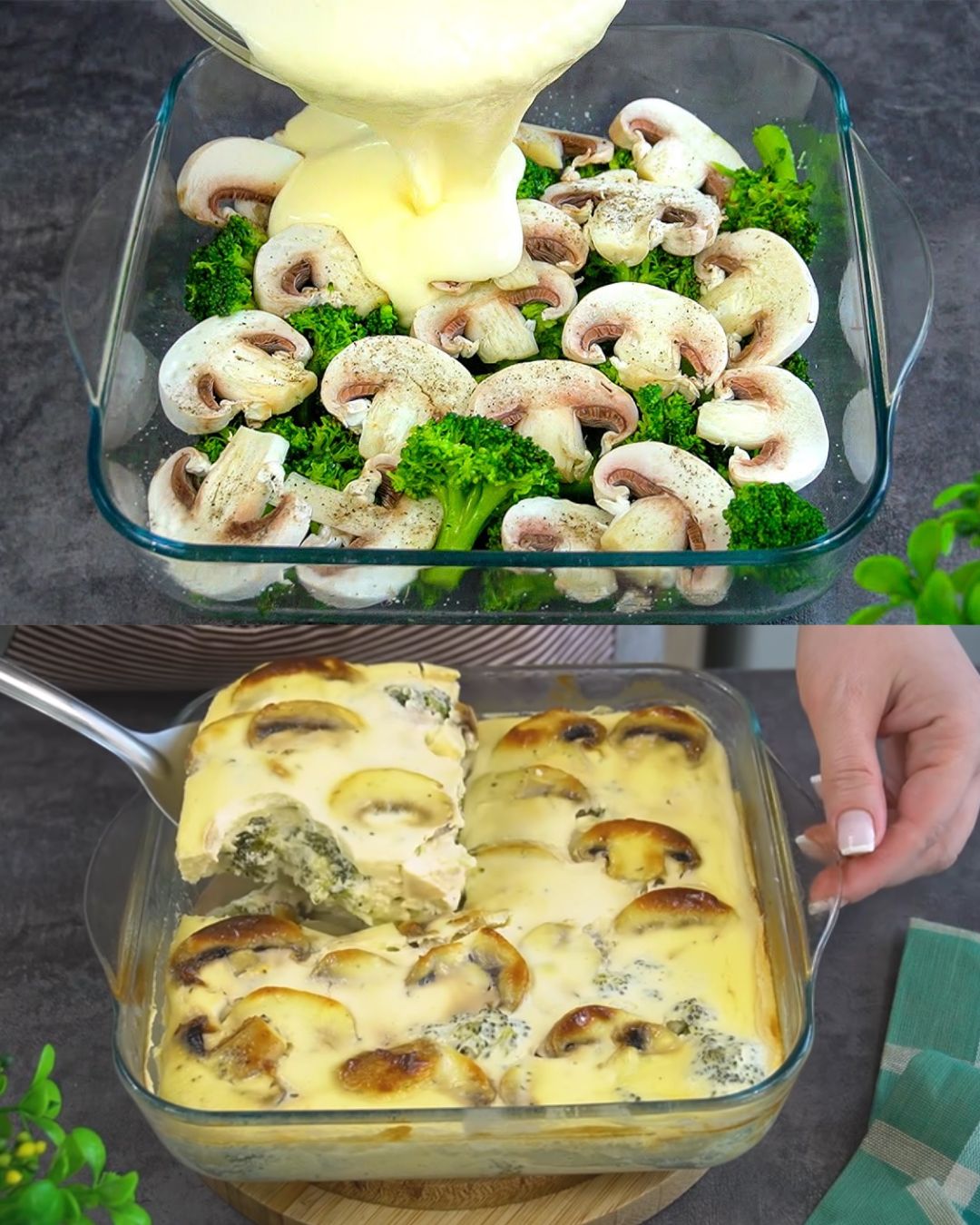 Layered Vegetable Delight with Creamy Garlic Sauce