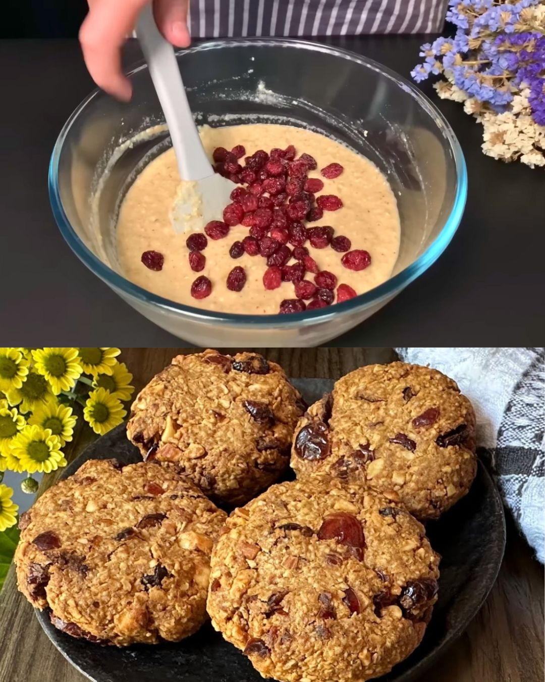 Cranberry Almond Oatmeal Cookies