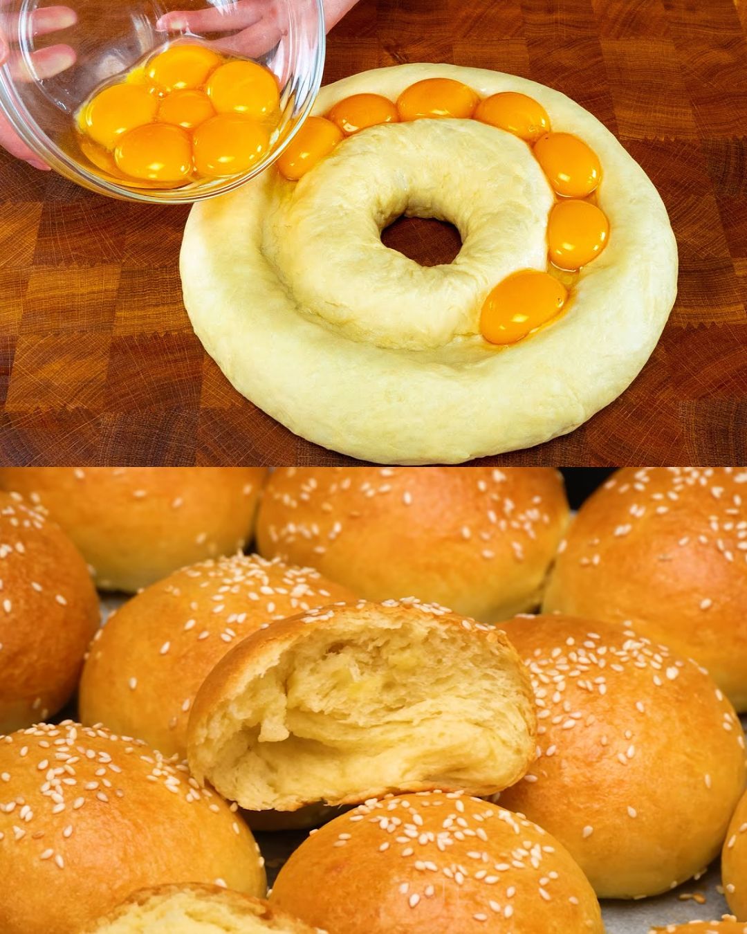 Golden Sesame Seed Brioche Buns