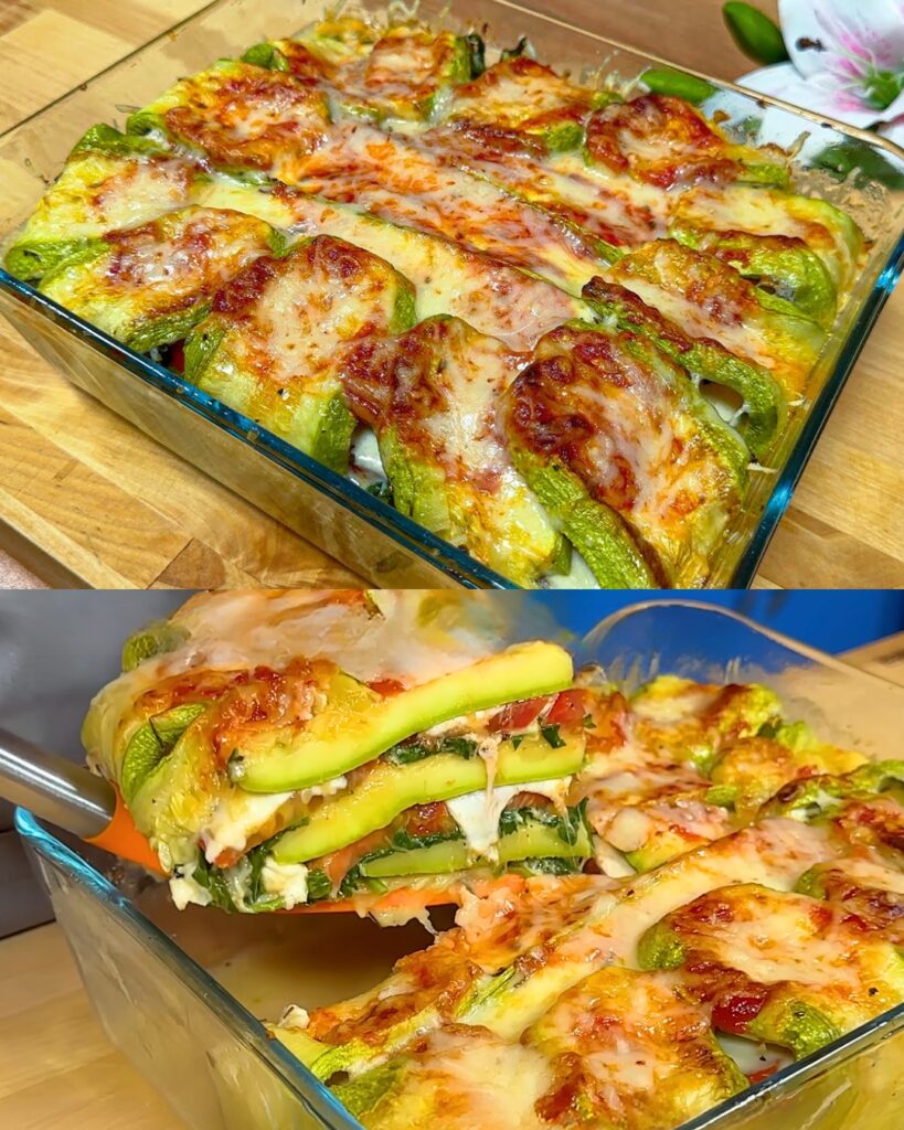 Baked Zucchini & Tomato Gratin with Mozzarella and Parmesan