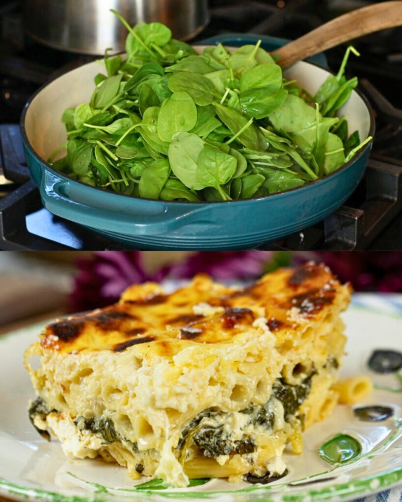 Spinach and Feta Pastitsio with Béchamel Sauce