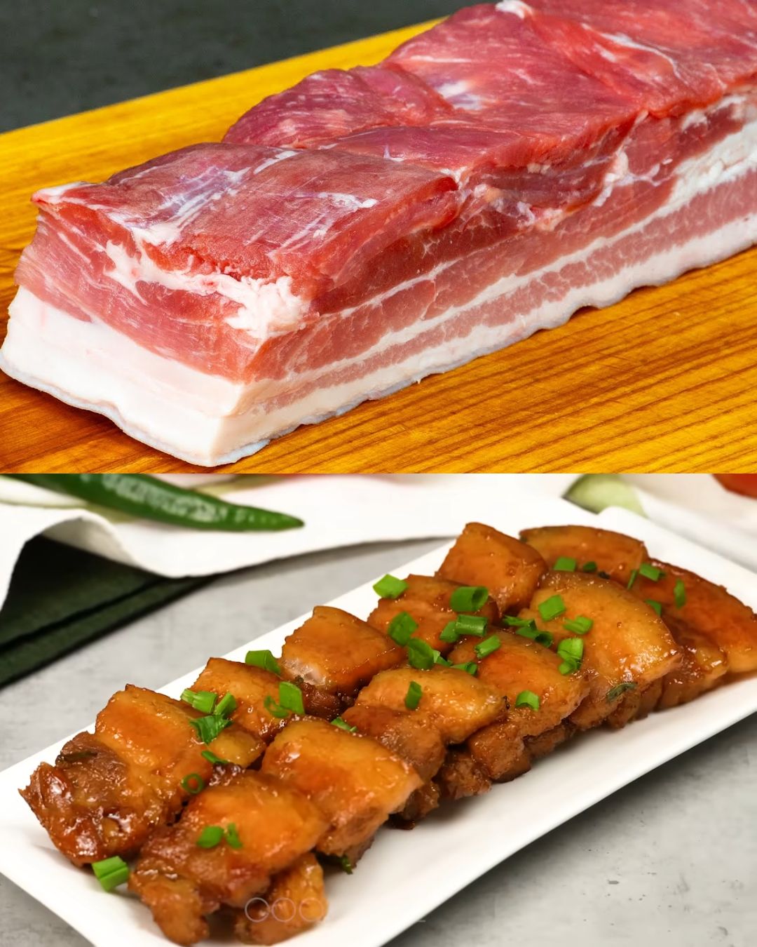 Glazed Pork Belly with Garlic and Thyme