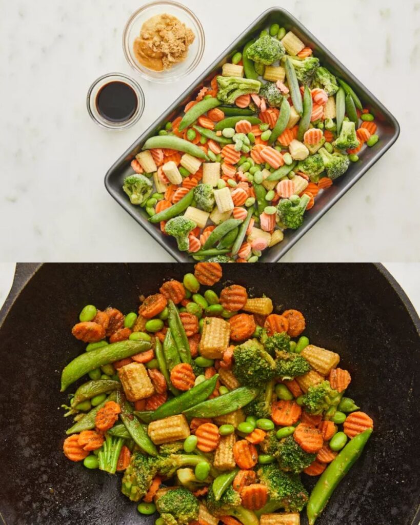 Stir-Fried Mixed Vegetables with Peanut Garlic Sauce