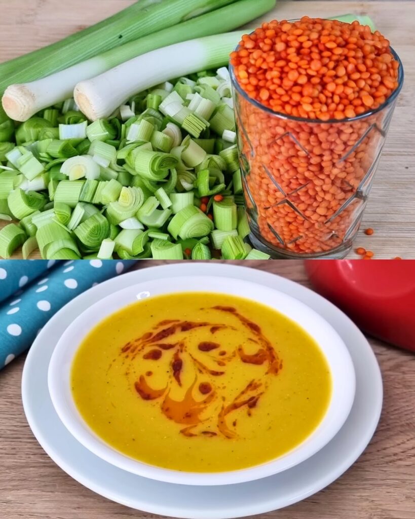Lentil and Leek Soup with Spiced Butter Sauce