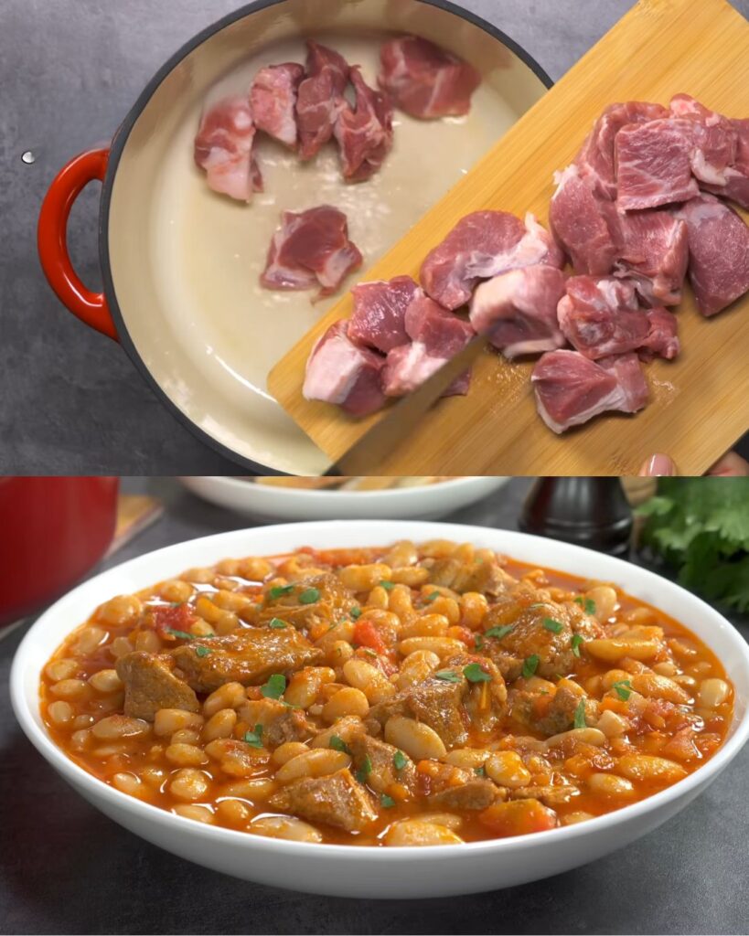 Hearty Pork and White Bean Stew: A Comforting, Timeless Dish finished dish