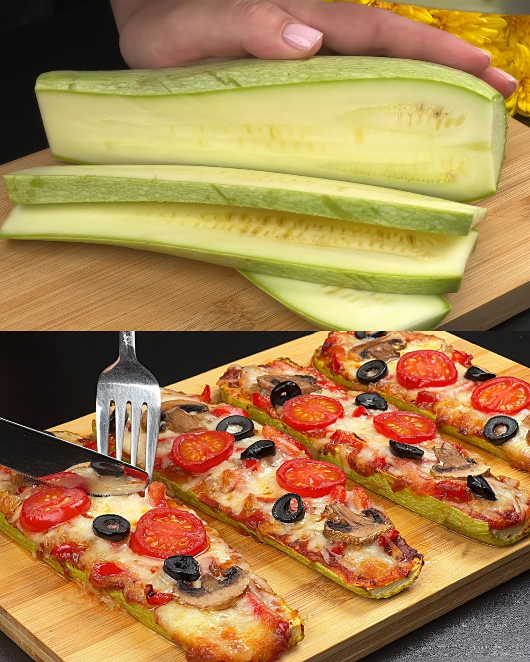 Mediterranean Baked Zucchini with Garlic Dill Sauce