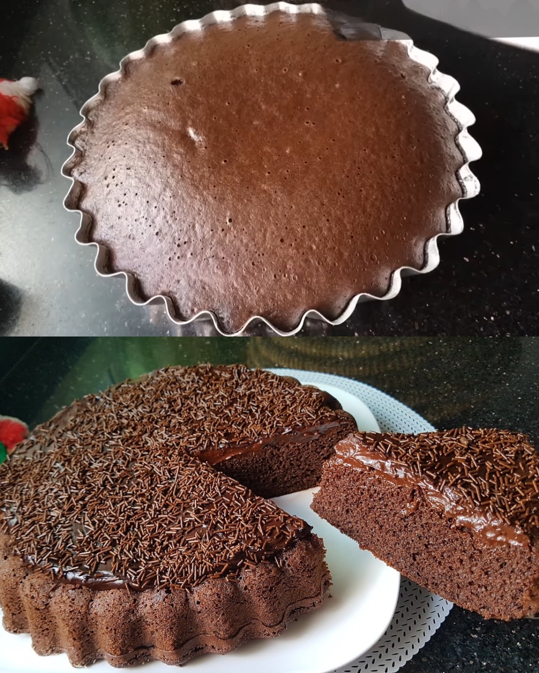 Chocolate Cake with Coffee-Cocoa Cream