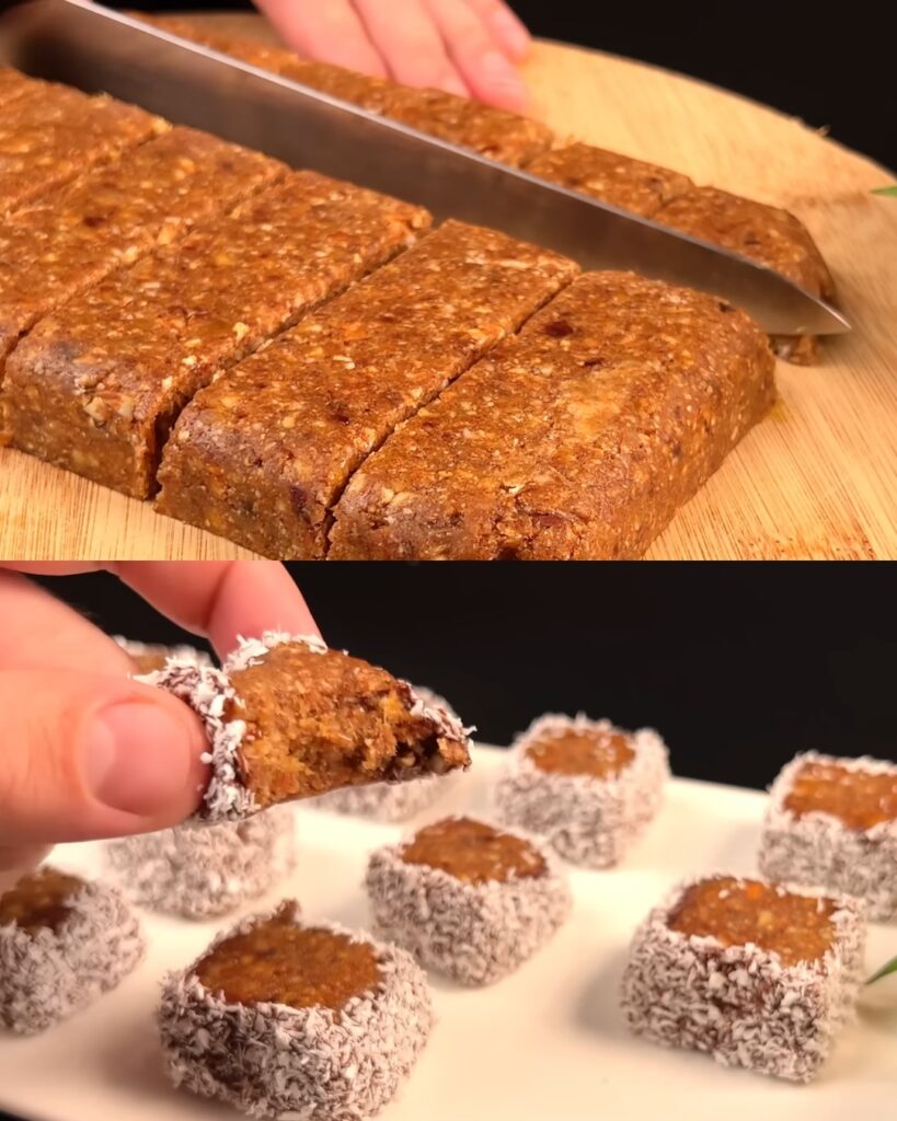 No-Bake Date and Nut Bars with Chocolate Coating