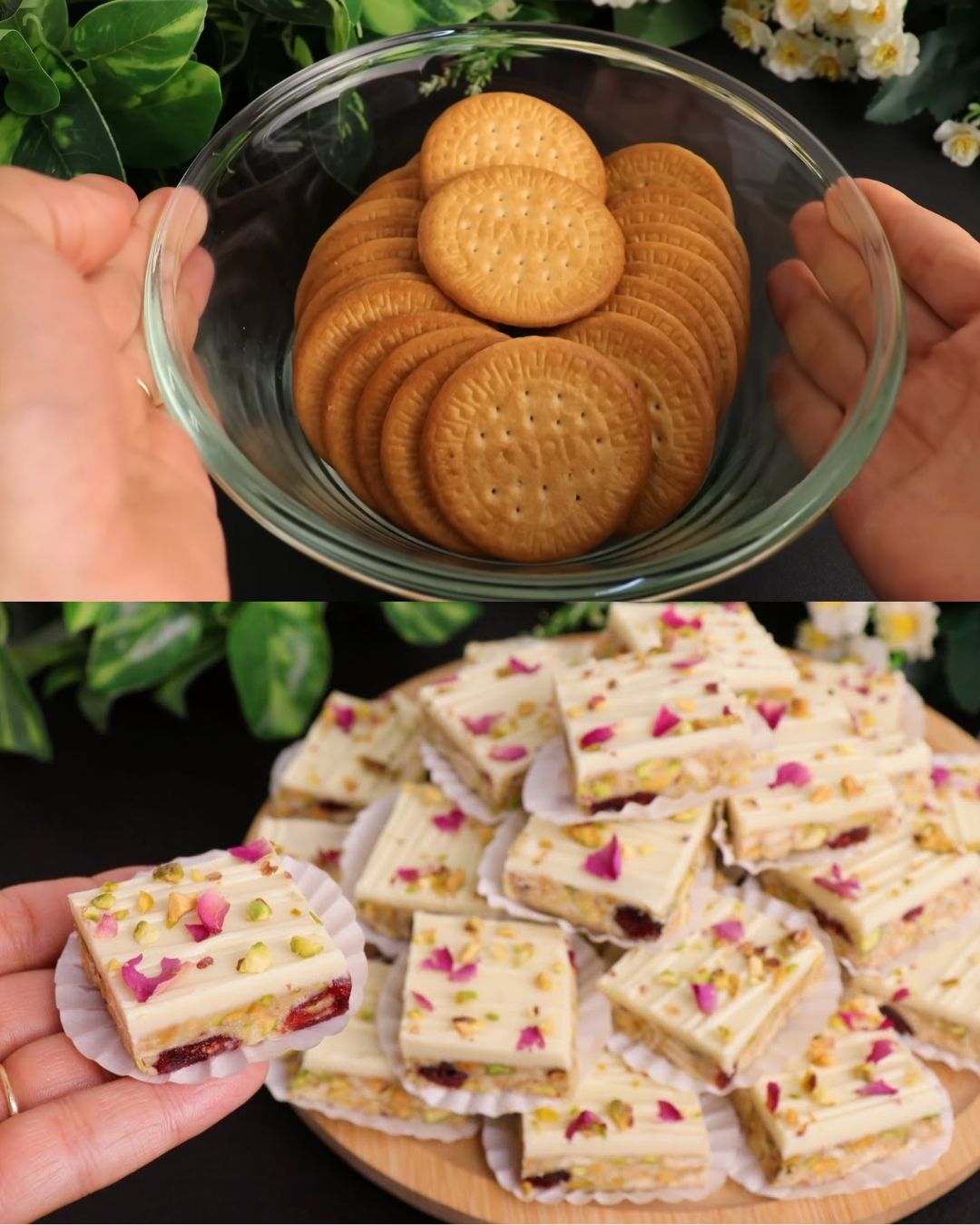 White Chocolate Pistachio and Cranberry Bars