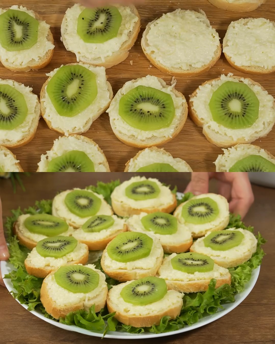 Kiwi and Cheese Baguette Bites: A Fusion of Flavor and Freshness
