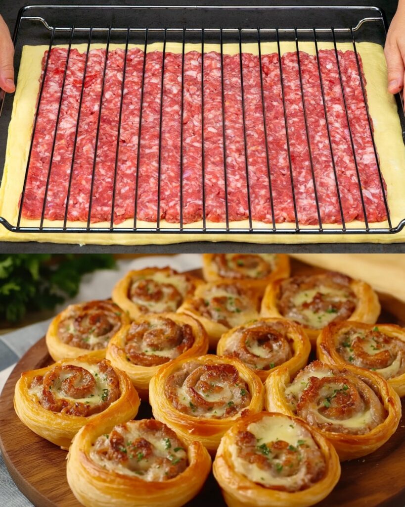 Savory Meat Pockets with Cheddar and Herbs