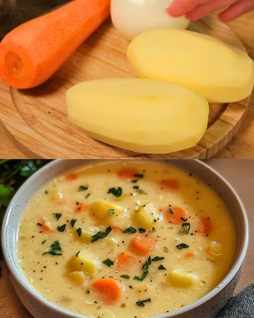 Creamy Potato, Cauliflower, and Carrot Soup