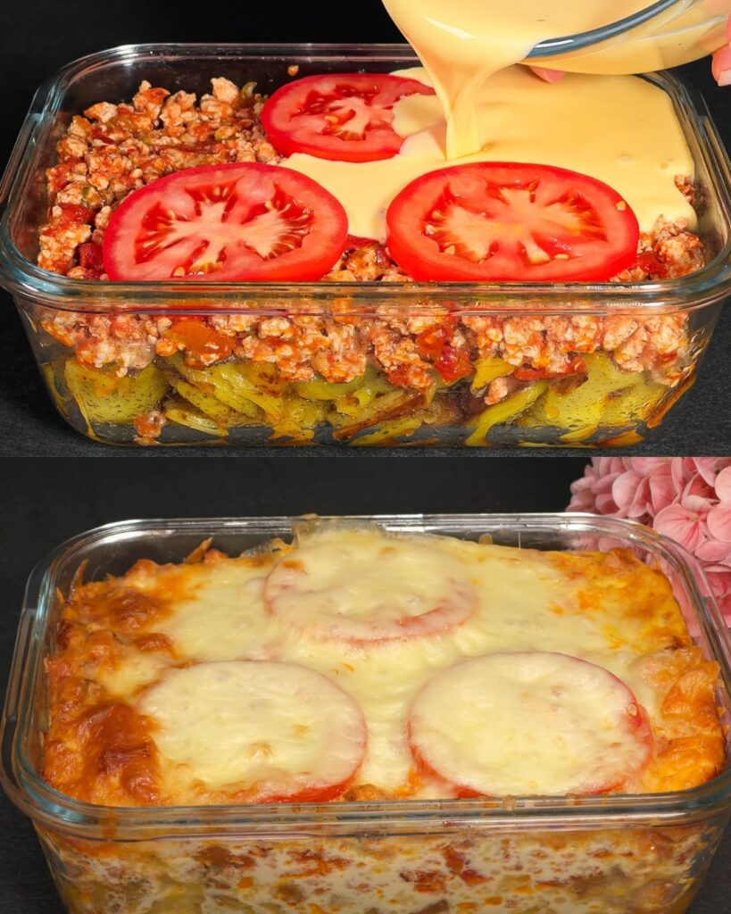 Turkey and Potato Casserole with Mozzarella